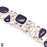 Blue Gold Stone Amethyst Pearl Clear Topaz Necklace Bracelet Earrings SET1151