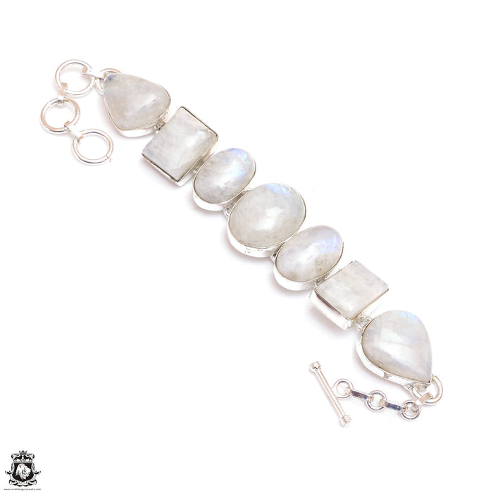 Rainbow Moonstone Genuine Gemstone Bracelet B4506