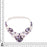 Chevron Amethyst Moonstone Amethyst Necklace Earrings SET1137