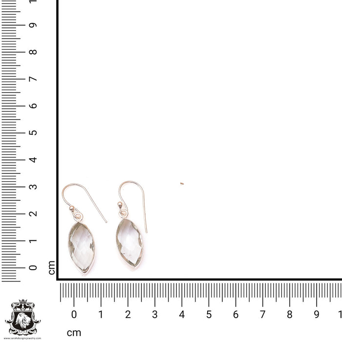 Prasiolite Dangle & Drop Earrings 925 Solid (Nickel Free) Sterling Silver Earrings WHOLESALE price / Made in Canada Minimalist Earrings ER21