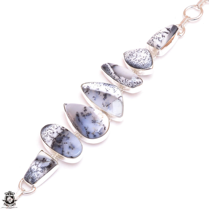 Can't Get Better! Merlinite Dendritic Opal Genuine Gemstone Bracelet B4567