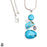 Turquoise Number 8 Turquoise Silver Pendant & Chain P9530