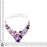 Tripache Amethyst Abalone Shell Silver Earrings Bracelet Necklace Set SET1188