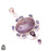 Lilac Lavender Charoite Pendant & 3MM Italian Chain P9717