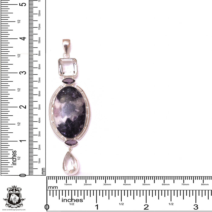 Lilac Lepidolite Pendant & 3MM Italian Chain P9726