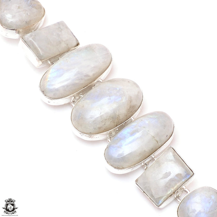 Rainbow Moonstone Genuine Gemstone Bracelet B4495