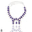 Russian Charoite Squash Blossom Statement Necklace BN35