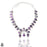 Lavender Kammererite & Charoite Squash Blossom Statement Necklace BN38