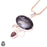 Lepidolite Clear Topaz Pendant & 3MM Italian Chain P9653