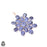 Super Classy! Sapphire Flower Pendant & 3MM Italian Chain P9632
