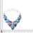 Blue Moon Turquoise Coral Lapis Silver Earrings Bracelet Necklace Set SET1205