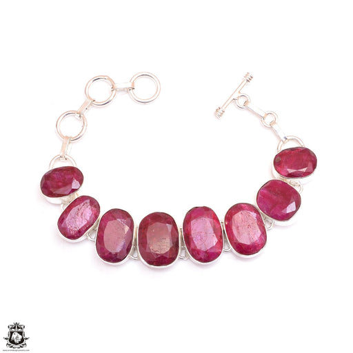 Stunning Beauty! Kashmir Ruby Genuine Gemstone Bracelet B4564