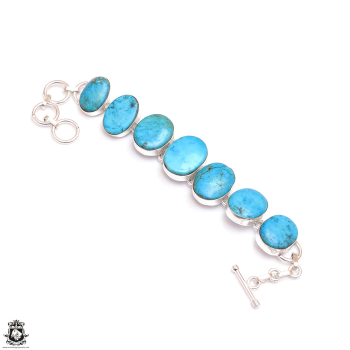 Nevada mined Blue Moon Turquoise Genuine Gemstone Bracelet B4535