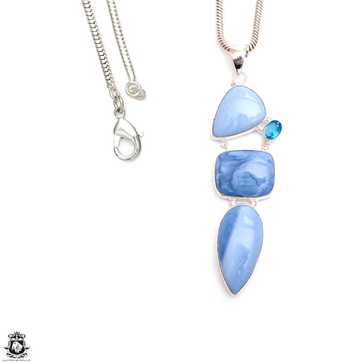 3 Inch Owyhee Opal Pendant & Chain P9458