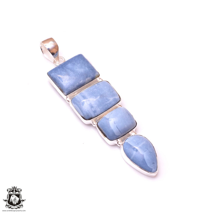 Blue Owyhee Opal Pendant & 3MM Italian Chain P10107