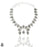 African Prehnite Squash Blossom Statement Necklace BN24