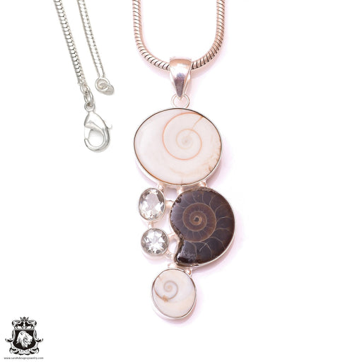 Shiva Shell Ammonite Pendant & 3MM Italian Chain P9811