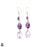 Tripache Amethyst Larimar Silver Earrings Bracelet Necklace Set SET1191