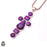 Purple Mohave Turquoise Southwestern Cross Pendant & 3MM Italian Chain P10078