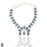 Superb! Mystic Topaz Squash Blossom Statement Necklace BN46