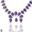 Russian Charoite Squash Blossom Statement Necklace BN35