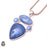 Blue Owyhee Opal Pendant & 3MM Italian Chain P10036
