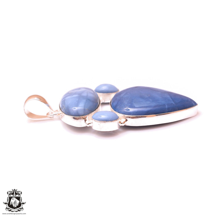 Blue Owyhee Opal Pendant & 3MM Italian Chain P10036