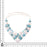 Colorado Mined Cripple Creek Turquoise Silver Earrings Bracelet Necklace Set SET1230