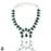 Canadian Malachite Squash Blossom Statement Necklace BN25