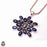 Kyanite Tanzanite Flower Shaped Pendant & 3MM Italian Chain P9974