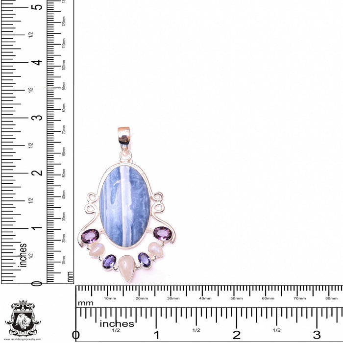 Prime Grade Owyhee Opal Pendant & 3MM Italian Chain P10001