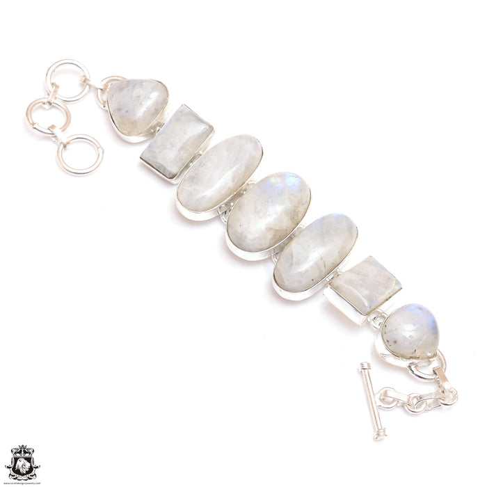 Rainbow Moonstone Genuine Gemstone Bracelet B4495