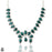 Ceylon Emerald Squash Blossom Statement Necklace BN11
