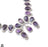 Lavender Kammererite & Charoite Squash Blossom Statement Necklace BN38