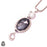 Lilac Lepidolite Clear Topaz Pendant & 3MM Italian Chain P9727