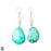 Number 8 Turquoise Nugget Moonstone Blue Topaz Silver Earrings Bracelet Necklace Set SET1168