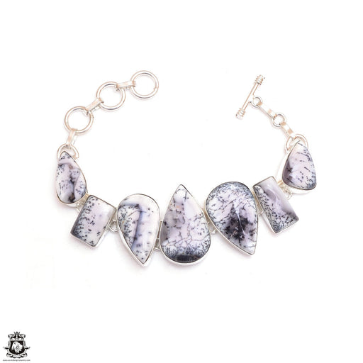 Dendritic Opal Merlinite Genuine Gemstone Bracelet B4510
