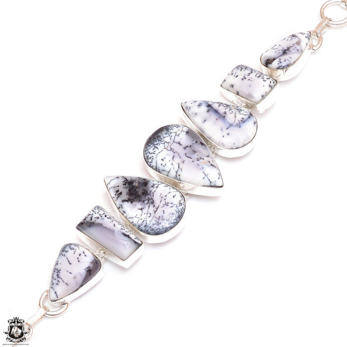 Dendritic Opal Merlinite Genuine Gemstone Bracelet B4510
