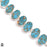 Mohave Pyrite Turquoise Genuine Gemstone Silver Bracelet B4640