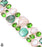 Malachite Moonstone Chrome Diopside Silver Earrings Bracelet Necklace Set SET1217