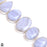 Namibian Blue Lace Agate Genuine Gemstone Silver Bracelet B4575