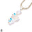 Rainbow Moonstone Blue Topaz Clear Topaz Pendant & Chain P9435