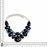 Blue Dendritic Agate Larimar Bracelet Necklace Dangle Earrings SET1136