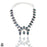Mystic Topaz Squash Blossom Statement Necklace BN70