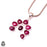 Kashmir Ruby Native Squash Blossom Pendant & 3MM Italian Chain P10067