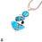 Number 8 Turquoise Silver Pendant & Chain P9531