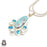 Larimar Pearl Blue Topaz Pendant & Chain P9128