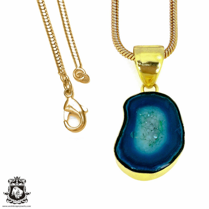 Tabasco Geode 24K Gold Plated Pendant  GPH952