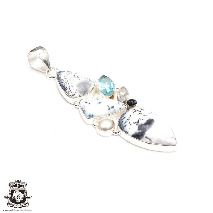 Dendritic Opal Pendant & Chain P9215