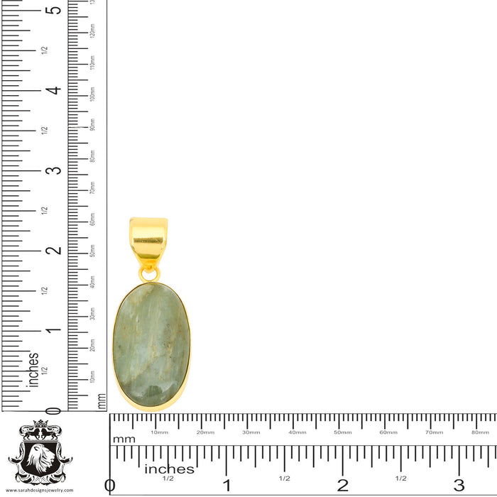 Aquamarine 24K Gold Plated Pendant  GPH1417